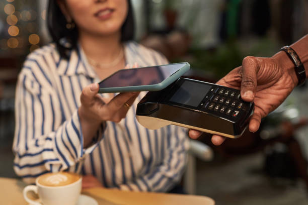istock Waiter holding wireless terminal close up 2081387852
