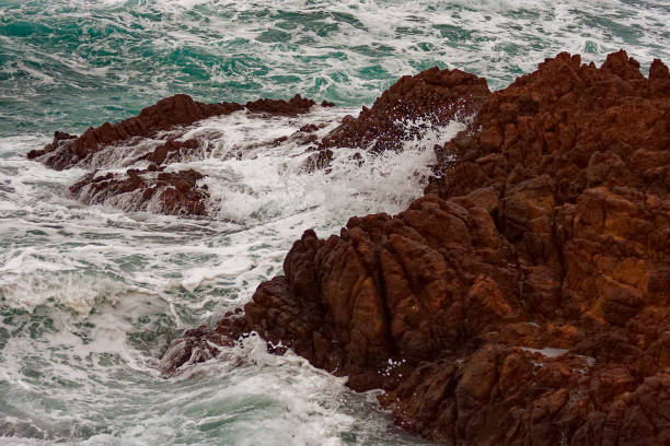 Along the coast on the French Riviera, near Théoule sur Mer