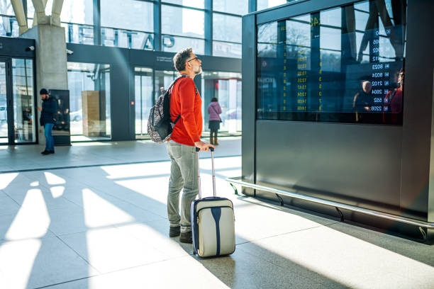 istock Passenger checking flight information at the airport 2081482106
