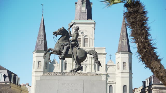 Andrew Jackson statue in New Orleans historic Jackson Square