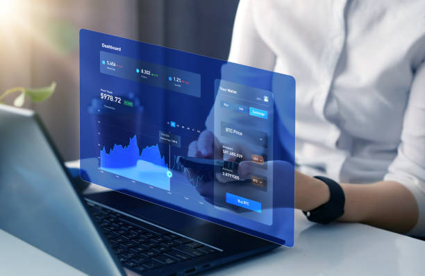 istock Dashboard a wallet Account digital. KPI Dashboard on virtual screen. Businessman analysing finance data graph on stock market. Financial management technology. 2081523083