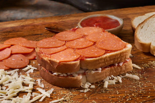 istock Preparing Crispy Air Fried Pepperoni Pizza Toastie 2081535006