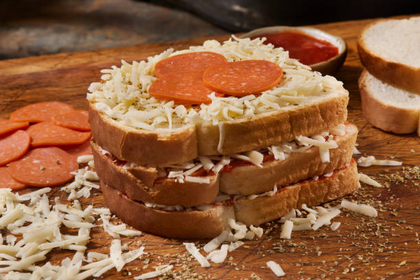 istock Preparing Crispy Air Fried Pepperoni Pizza Toastie 2081537050