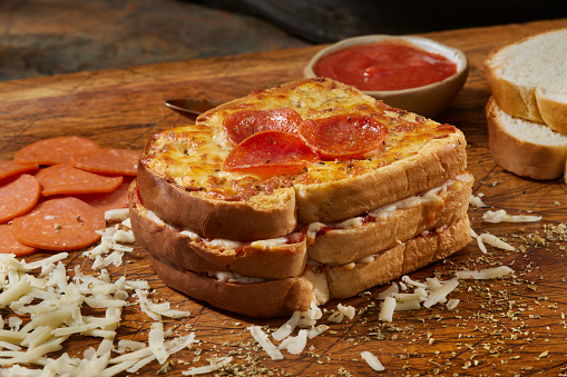 Copycat Crispy Air Fried Pepperoni Pizza Toastie