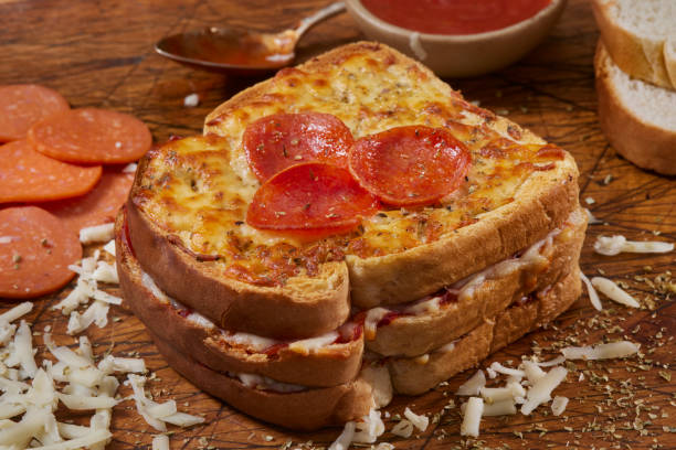 istock Crispy Air Fried Pepperoni Pizza Toastie 2081537567