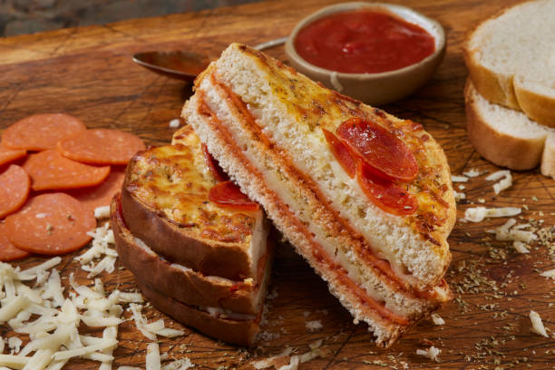istock Crispy Air Fried Pepperoni Pizza Toastie 2081537569