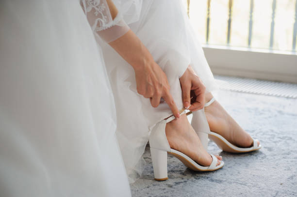 istock woman's legs in sandals. 2081554456