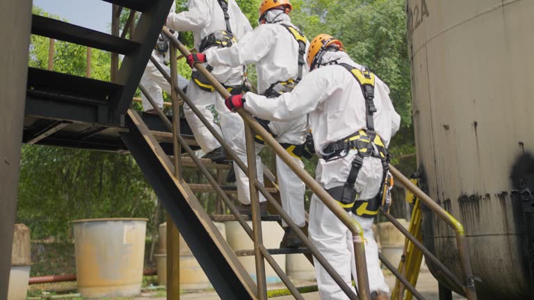 Advanced training in confined space rescue.
