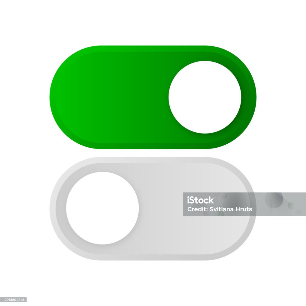 On And Off Toggle Switch Buttons Modern User Interface Mockup Template ...