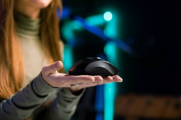 istock Woman showing audience computer peripheral device, close up shot 2081699499