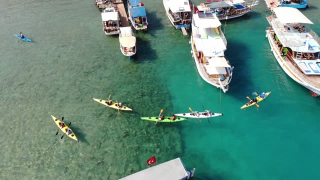 Antalya kekova island drone wiev