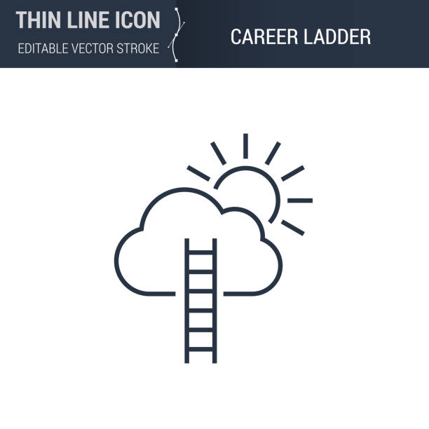 Career Ladder Icon vector art illustration
