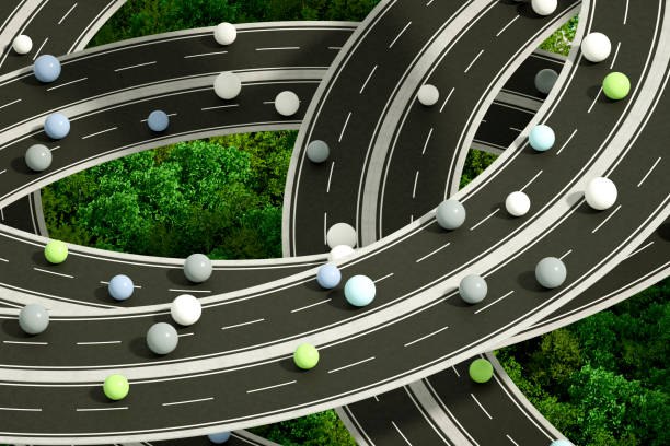 istock Autonomous, self driving, driverless, connected car on the highway 2081768177