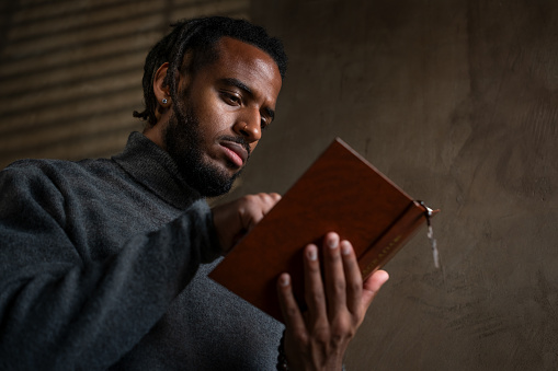 Man with Holy Bible