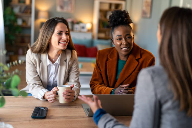 istock Female manager discussing new project with her colleagues 2081775224