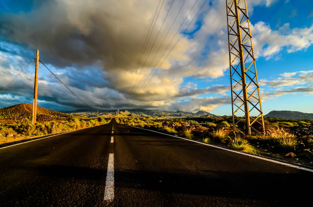 Lonely Road in the Desert