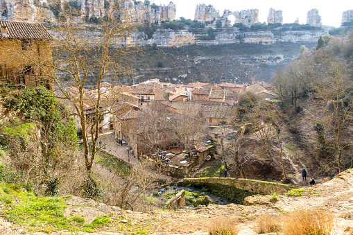View from a hill Orbaneja del Castillo in the province of Burgos, Castilla y León - Spain.