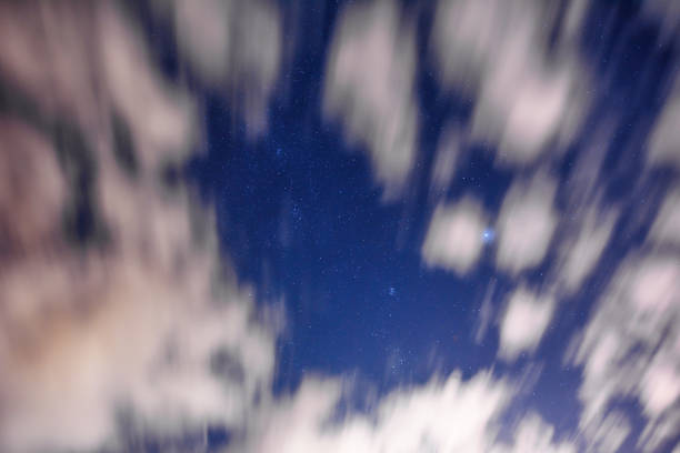 Stars in the sky and clouds on the go