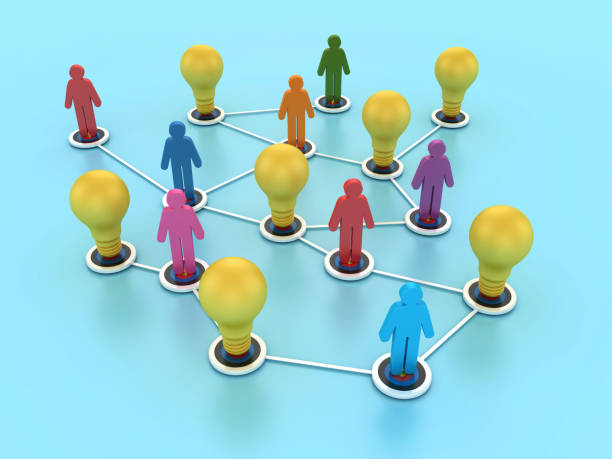 istock Light Bulb with Pictogram Teamwork People 2081910126