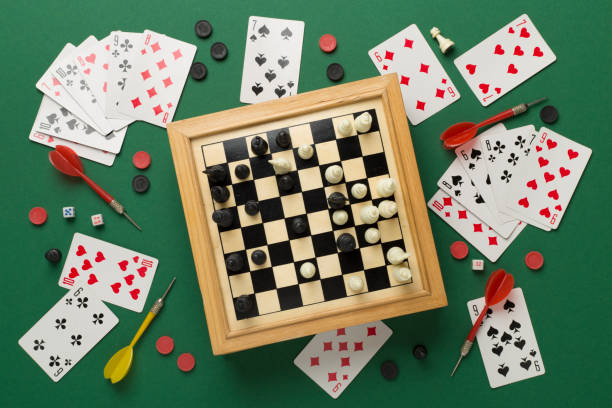 istock Different board games on color background, top view 2081926780
