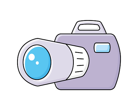 Photo camera isolated vector illustration
