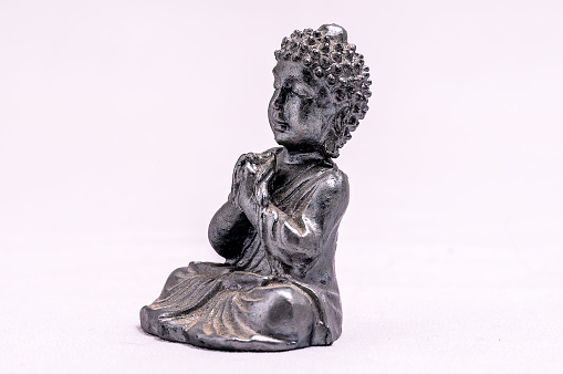 Oriental Asian Statue on a White Background