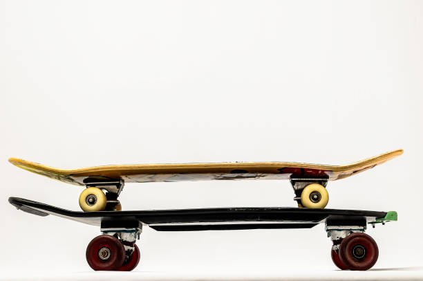 istock Old Used Wooden Skateboard 2081971082
