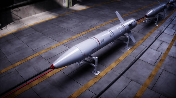 istock Military tactic rocket factory, production line. War concept 3d rendering. 2081997308