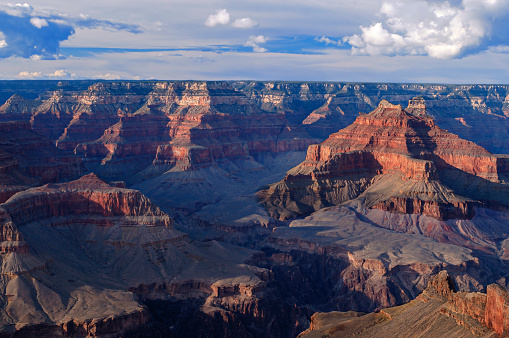 Wide sunset view of the Grand Canyon from the South Rim.\n\nTaken at the Grand Canyon, Arizona, USA