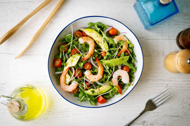 istock shrimp salad with tomato and avocado 2082065323