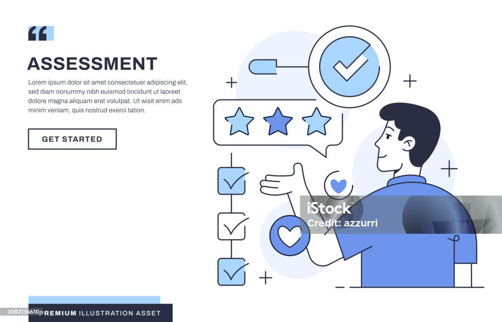 Assess Picture Example Assessment Illustration Stock Illustration - Download Image Now ...