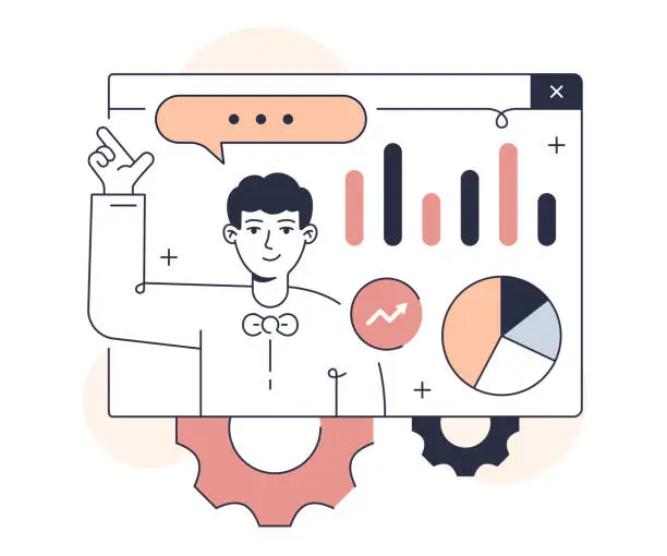 Vector illustration of Data Analysis illustration