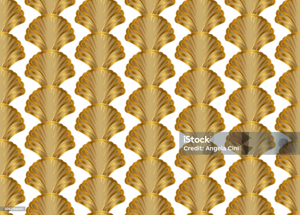 Gold Repeat Pattern Gold Art Deco Seamless Repeat Pattern On White Background Stock ...