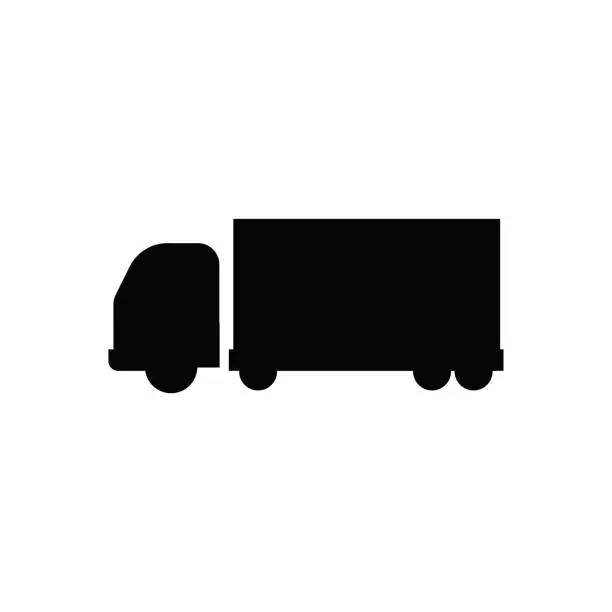 Vector illustration of Vector truck sign symbol vector glyph color icon