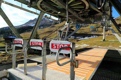 Grand Bornand ski resort, snowless in January 2023.