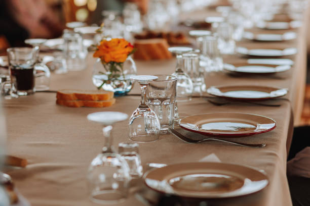 istock tableware for preparing the buffet on the wedding day, close up 2082290214