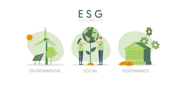 istock Save the Earth. ESG concept. Sustainable ecology and environment conservation concept design. Vector illustration. 2082343790