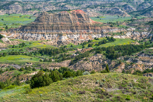 Scenery of Painted Canyon in Theodore Roosevelt National Park, North Dakota, USA