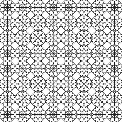 Vector flat design complex arabesque pattern
