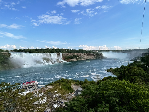 Niagara Falls, Ontario, Canada. Niagara Falls is the largest waterfall in the world.