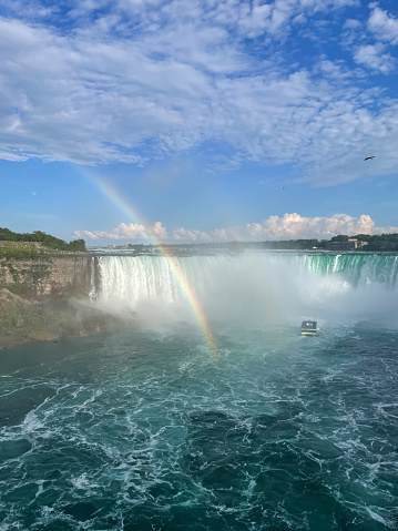 Niagara Falls, Ontario, Canada. Niagara Falls is one of the largest waterfalls in the world.