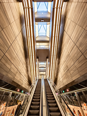 The interior of Copenhagen's Nuuks Plads metro station