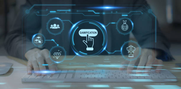 istock Gamification, game design concept. Using game mechanics points, levels, rewards to engage and motivate individuals to achieve goals. Fun and competition, increasing engagement, improving learning. 2082570373