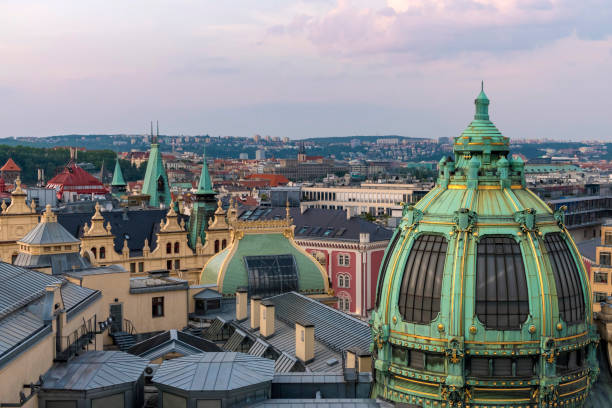 istock Rooftops in Prague city centre, Czech Republic 2082576053