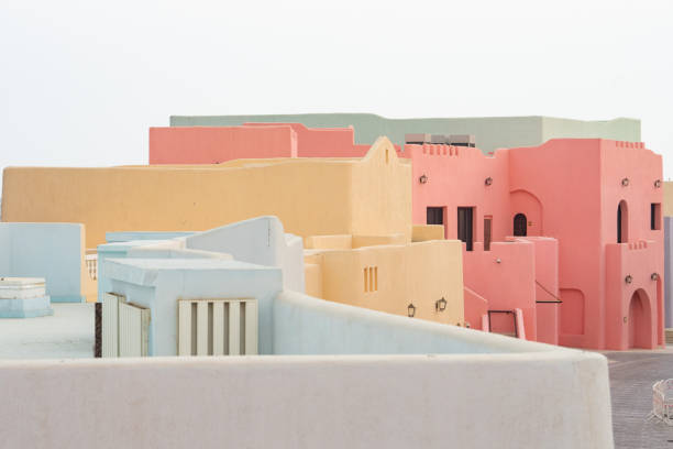 istock Colorful Streets and Mosque Photo, Mina District Corniche, Doha Marina Doha, Qatar 2082681639