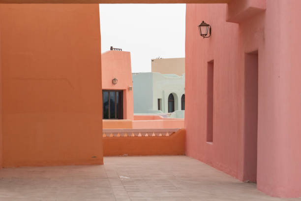 istock Colorful Streets and Mosque Photo, Mina District Corniche, Doha Marina Doha, Qatar 2082686321