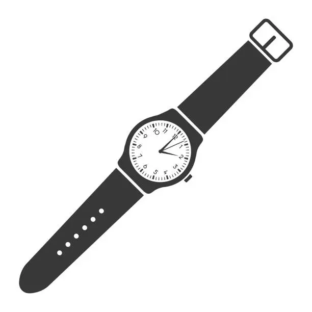 Vector illustration of wristwatch.