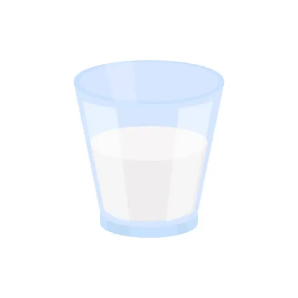 Vector illustration of Vector glass full of fresh milk