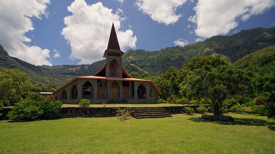 Church Sainte-mère-de-Dieu in Vaitahu in the Marquesas archipelago