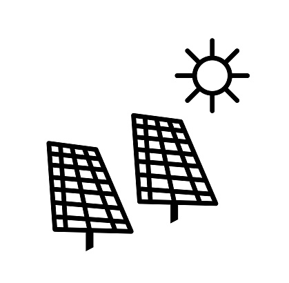 solar penal icon, vector best line icon.